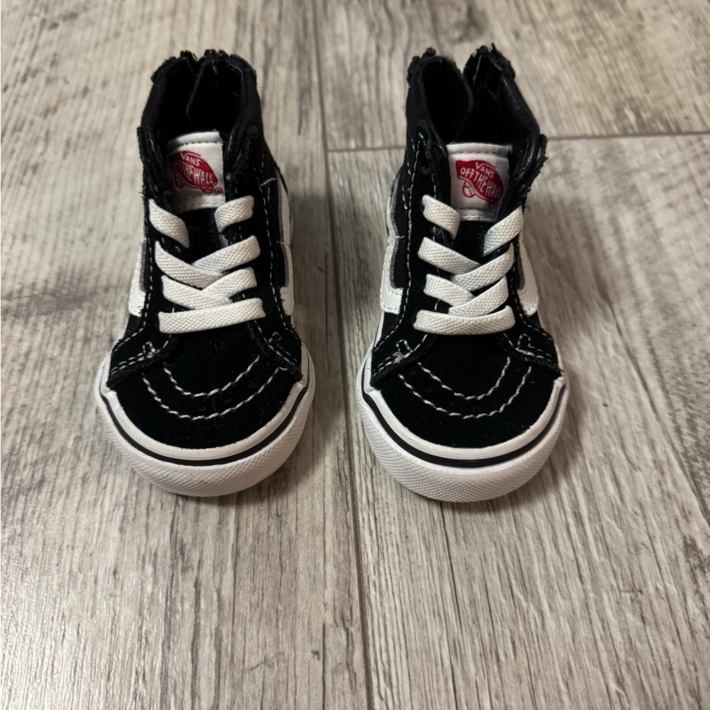 Vans Kids Black and White Sneakers